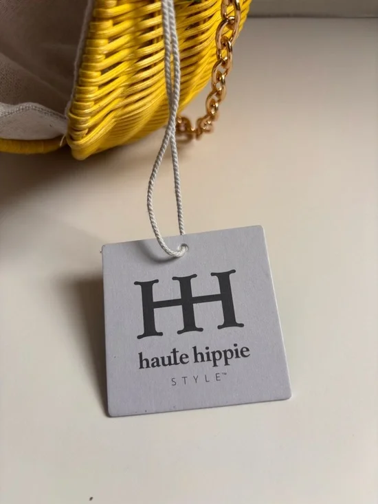 NWT Haute Hippie Style Lemon Fruit Wicker Crossbody Bag Purse - Picture 3 of 8